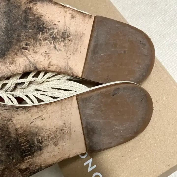 [BUNJANG] Hereu Canvas Slide Sandals / 헤레우 hereu 캔버스 슬라이드 샌들 슬리퍼 37
