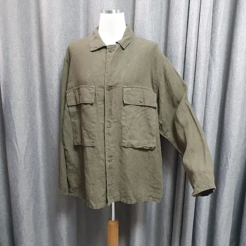 [BUNJANG] Oversized Linen Jacket / 빅포켓 오버 린넨 자켓