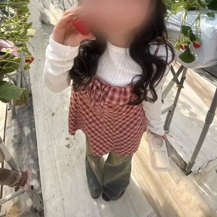 [BUNJANG] Checkered Bustier Dress / 체크 뷔스티에 원피스