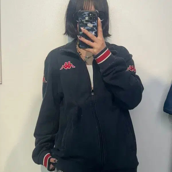 [SOLD OUT] XL 카파 스트릿 빈티지 잉글랜드 올드스쿨 져지 집업 블랙
