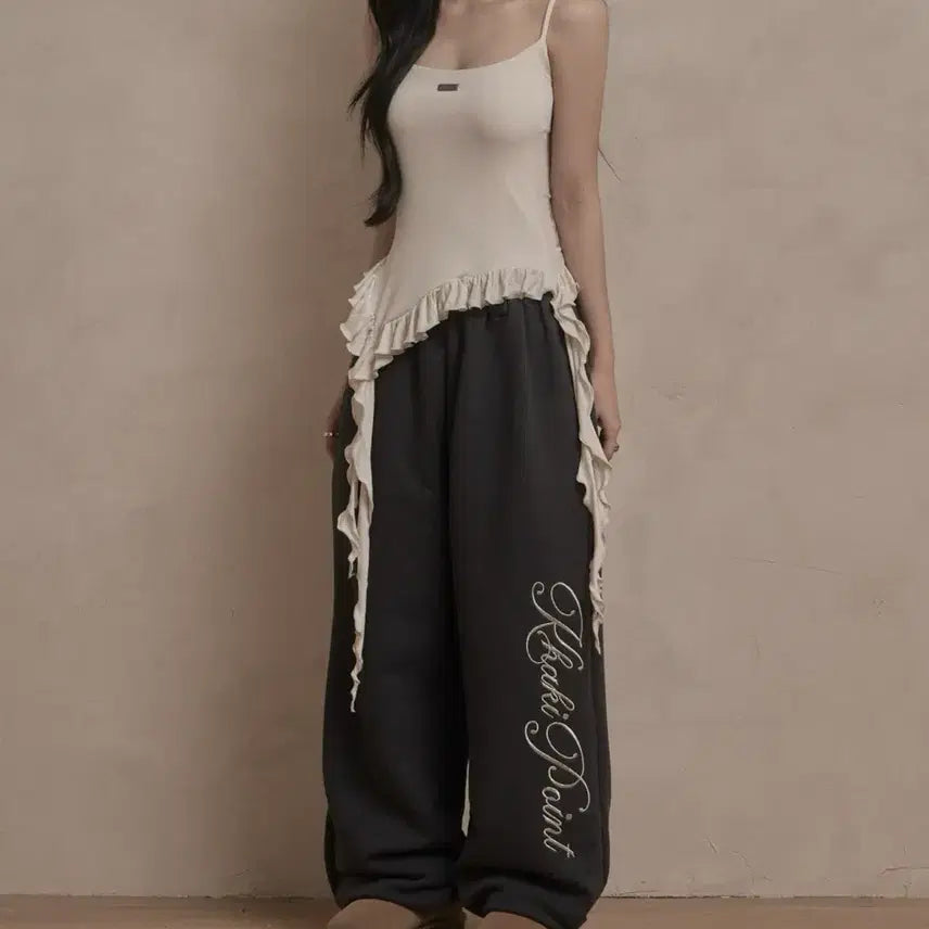 [SOLD OUT] 카키포인트 러플 레이어드 슬리브 크림