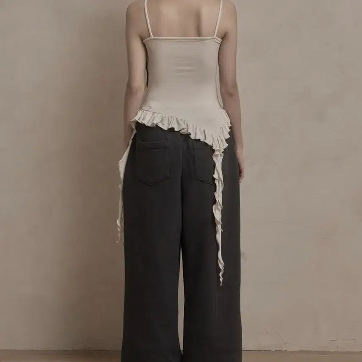 [SOLD OUT] 카키포인트 러플 레이어드 슬리브 크림