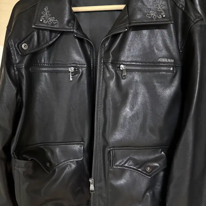 [BUNJANG] Akom Western Leather Rider Jacket Black / 아캄 웨스턴 레더 라이더 자켓 블랙