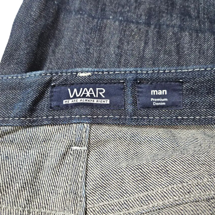 [BUNJANG] WAAR Raw Stitch Denim Pants L / WAAR 와르 스티치 생지 데님팬츠 프리미엄진 L