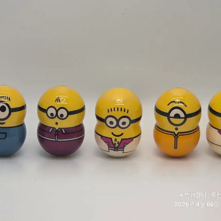 [BUNJANG] Minions Flippers Funny Pop Set / 미니언즈 플리퍼즈 퍼니팝 오뚝이 5개 일괄