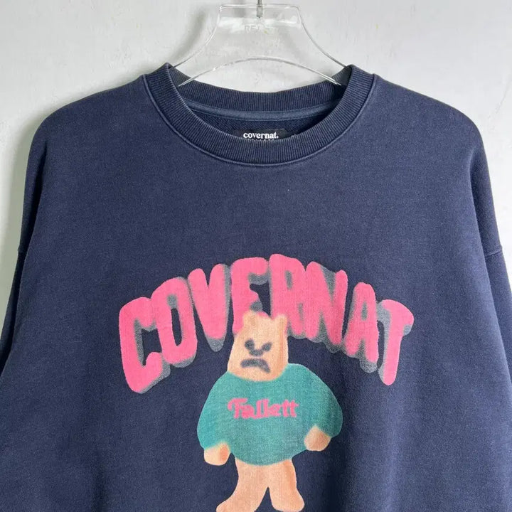 [BUNJANG] Palette X Covernat Bear Logo Printed Sweatshirt / 팔렛 X 커버낫 베어 로고 프린팅 맨투맨 L