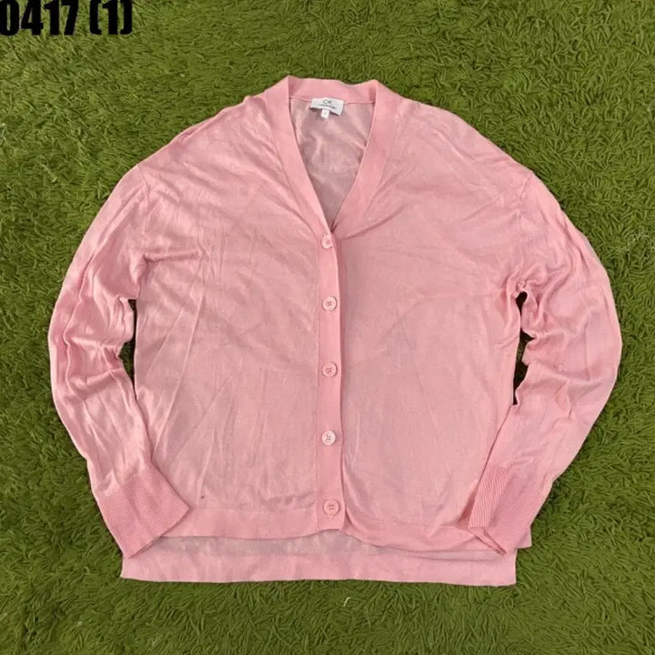 [BUNJANG] Calvin Klein Pink Cardigan / CK 캘빈클라인 핑크 가디건
