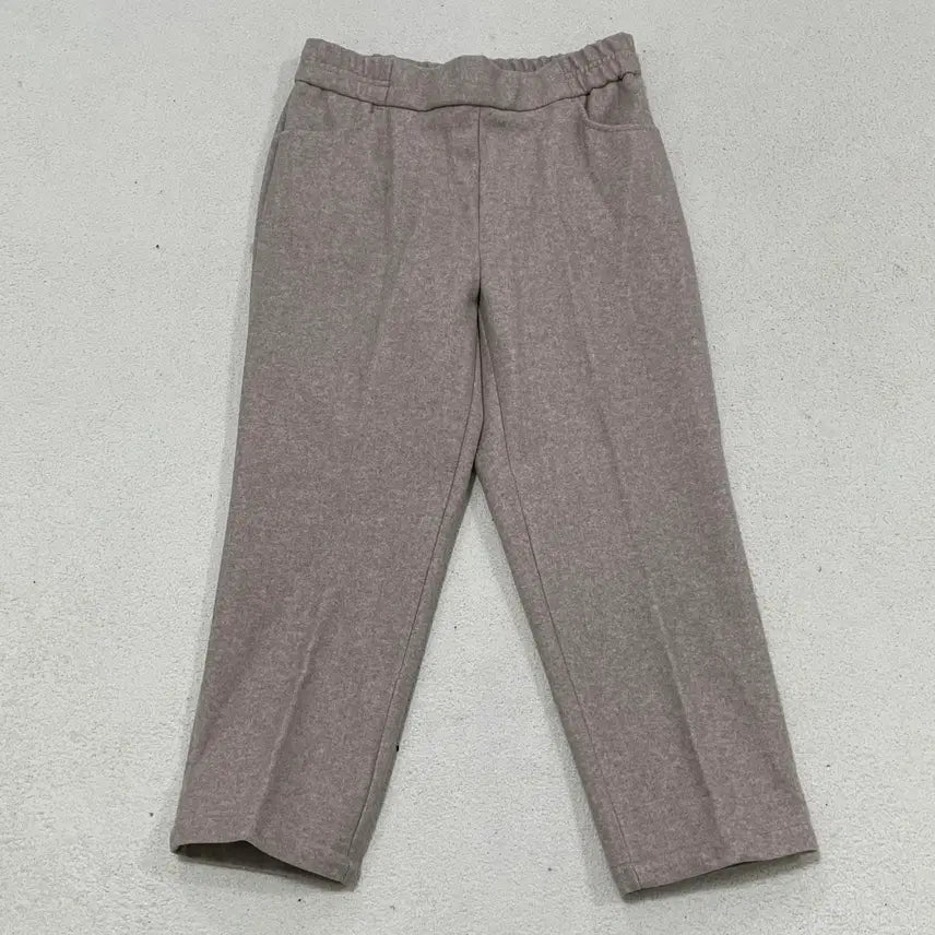 [BUNJANG] ZioZio Beige Fleece Lined Banding Slacks Pants / 88 지오송지오 베이지 기모 밴딩 슬랙스 팬츠 0417-1