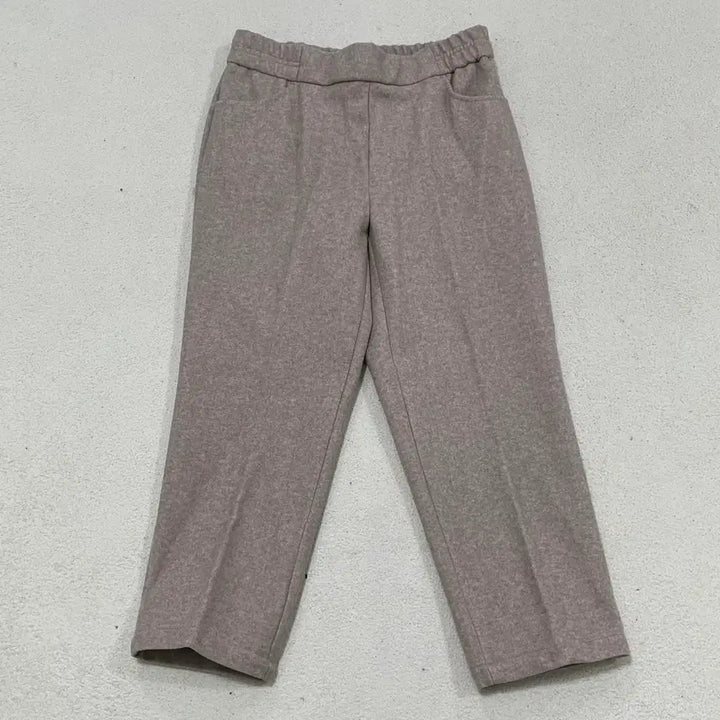 [BUNJANG] ZioZio Beige Fleece Lined Banding Slacks Pants / 88 지오송지오 베이지 기모 밴딩 슬랙스 팬츠 0417-1