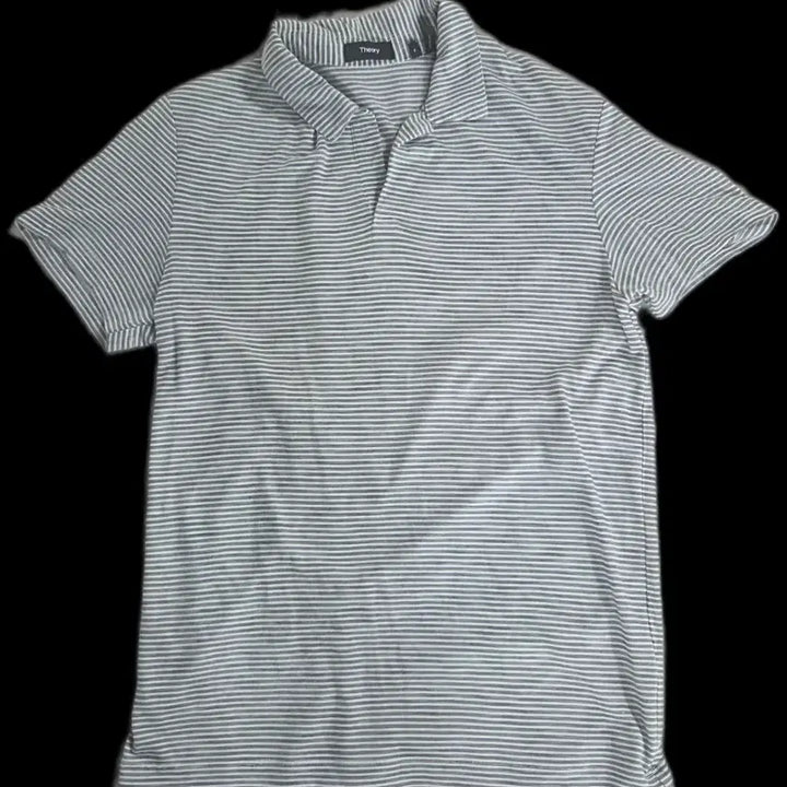 [SOLD OUT] Theory 띠어리 스트라이프 반팔 폴로티