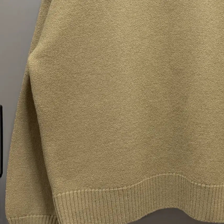 [BUNJANG] Ami Virgin Wool Intarsia Knit Beige M / 아미 버진울 인타르시아 니트 베이지 M