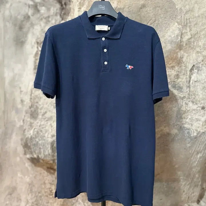 [BUNJANG] Maison Kitsune Tricolor Fox Patch Classic Polo Shirt / 메종키츠네 트라이컬러 폭스 패치 클래식 폴로셔츠