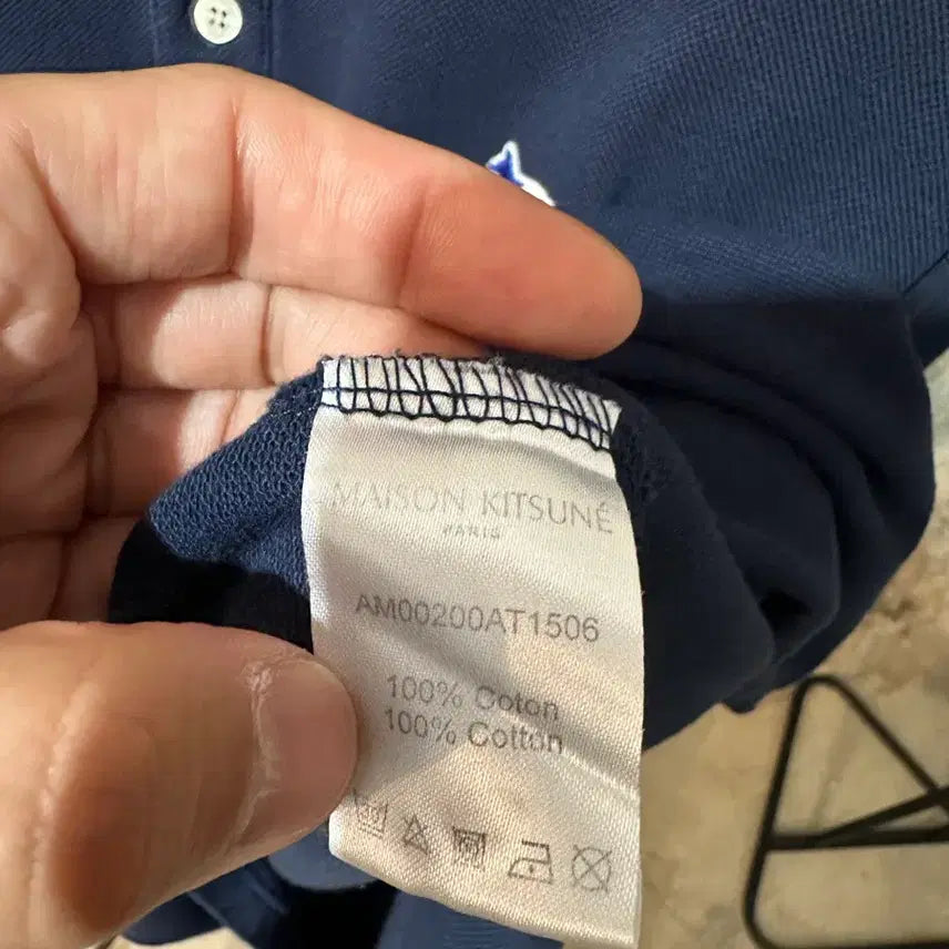 [BUNJANG] Maison Kitsune Tricolor Fox Patch Classic Polo Shirt / 메종키츠네 트라이컬러 폭스 패치 클래식 폴로셔츠