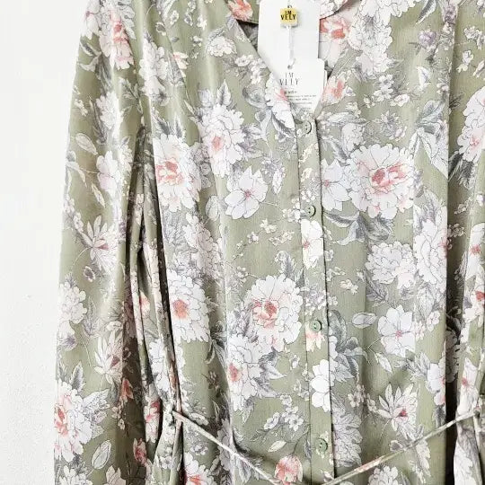 [BUNJANG] Imvely Floral Robe Dress / 플라워 로브 겸 원피스