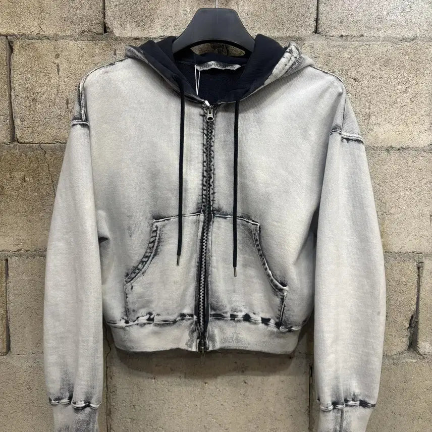 [BUNJANG] John Lawrence Sullivan Bleached Hoodie Zip Up / 존 로렌스 설리반 블리치드 후드집업