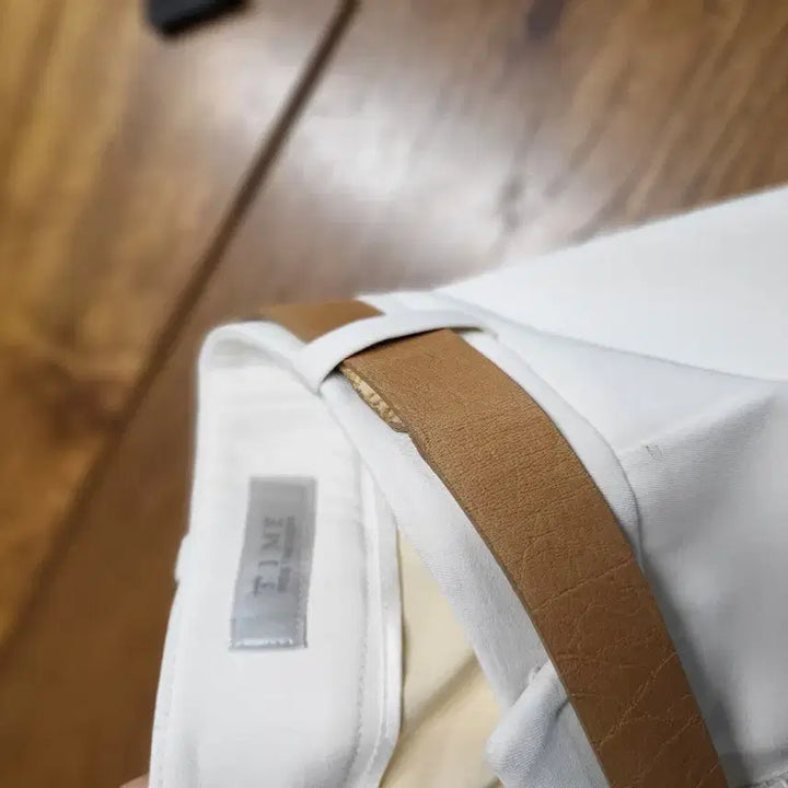 [SOLD OUT] 타임. 아이보리 벨트 슬랙스 바지