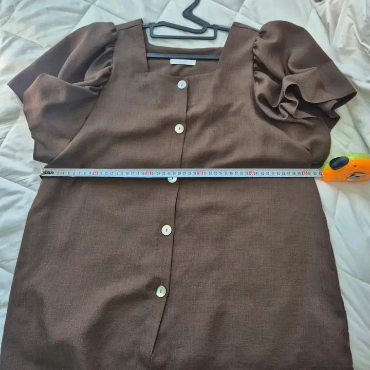[BUNJANG] Brown Linen Blouse / 브라운 린넨 블라우스