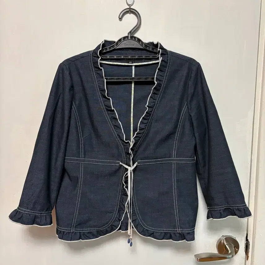 [BUNJANG] Joinus Frill Denim Jacket / 조이너스 8부 프릴자켓 55반