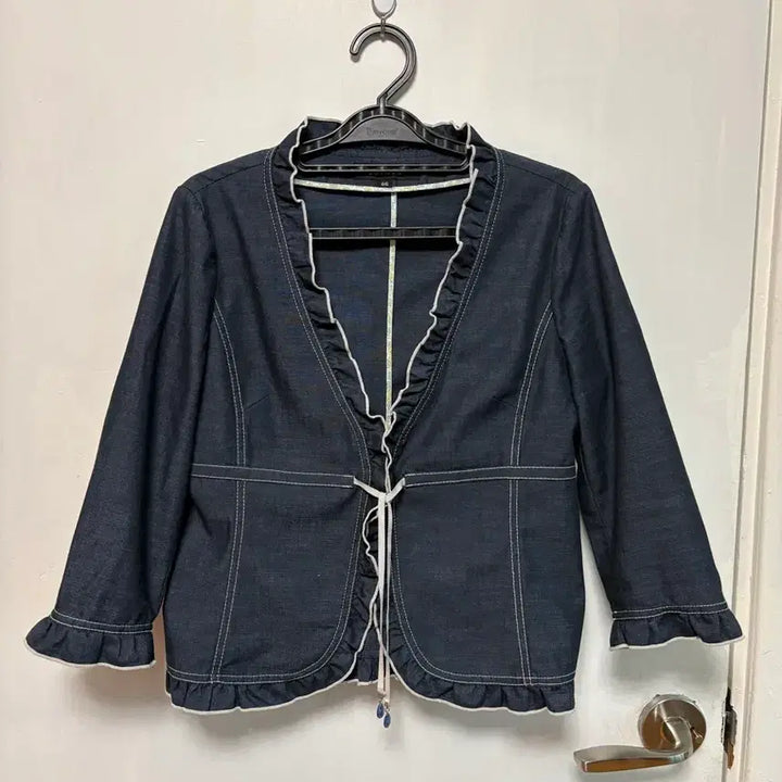 [BUNJANG] Joinus Frill Denim Jacket / 조이너스 8부 프릴자켓 55반