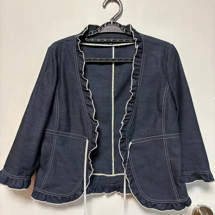 [BUNJANG] Joinus Frill Denim Jacket / 조이너스 8부 프릴자켓 55반