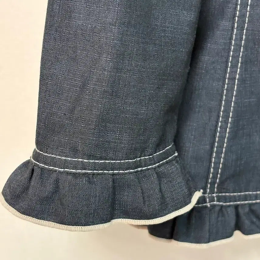[BUNJANG] Joinus Frill Denim Jacket / 조이너스 8부 프릴자켓 55반