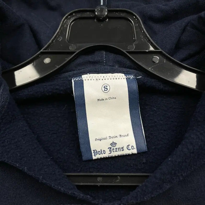[BUNJANG] Polo Jeans American Flag Navy Hoodie / 폴로 진스 성조기 네이비 후드티