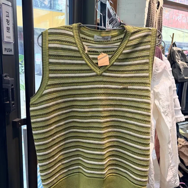 [BUNJANG] Balenciaga Striped Knit Vest / 발렌시아가 스트라이프 니트 조끼