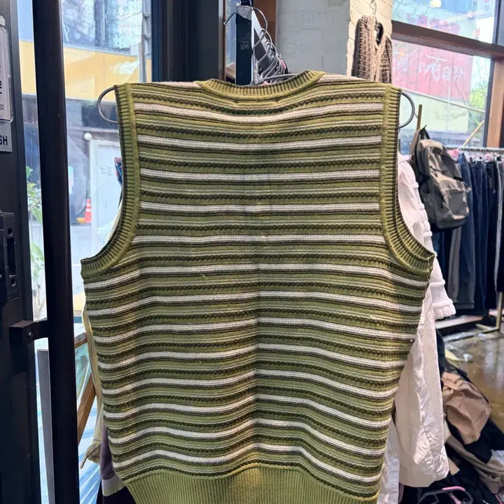 [BUNJANG] Balenciaga Striped Knit Vest / 발렌시아가 스트라이프 니트 조끼