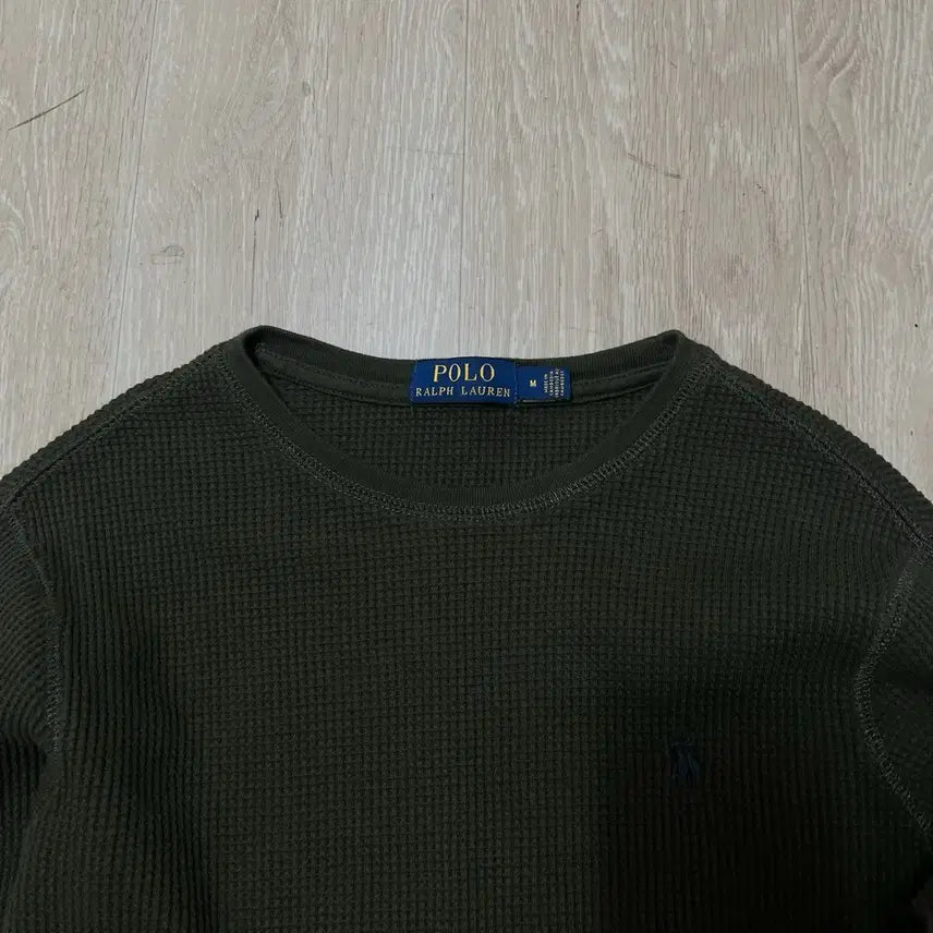 [SOLD OUT] 폴로 랄프로렌 여성 스몰포니 로고 와플 니트 [카키] M/95