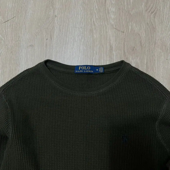 [SOLD OUT] 폴로 랄프로렌 여성 스몰포니 로고 와플 니트 [카키] M/95