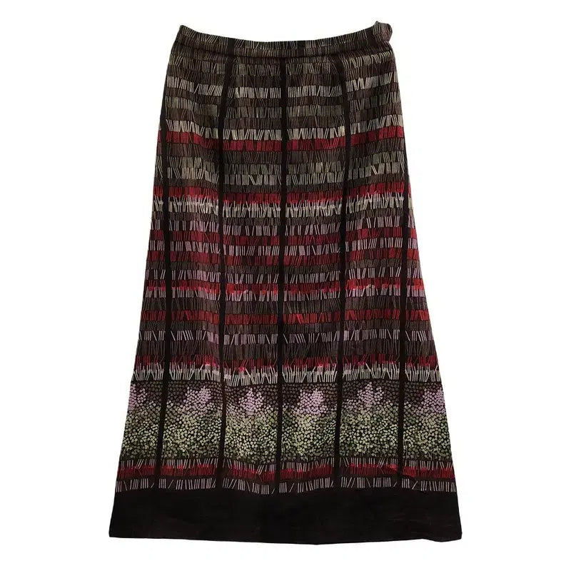 [BUNJANG] Bohemian Mori Girl Brown Long Skirt / 빈티지 보헤미안 모리걸 브라운 롱스커트