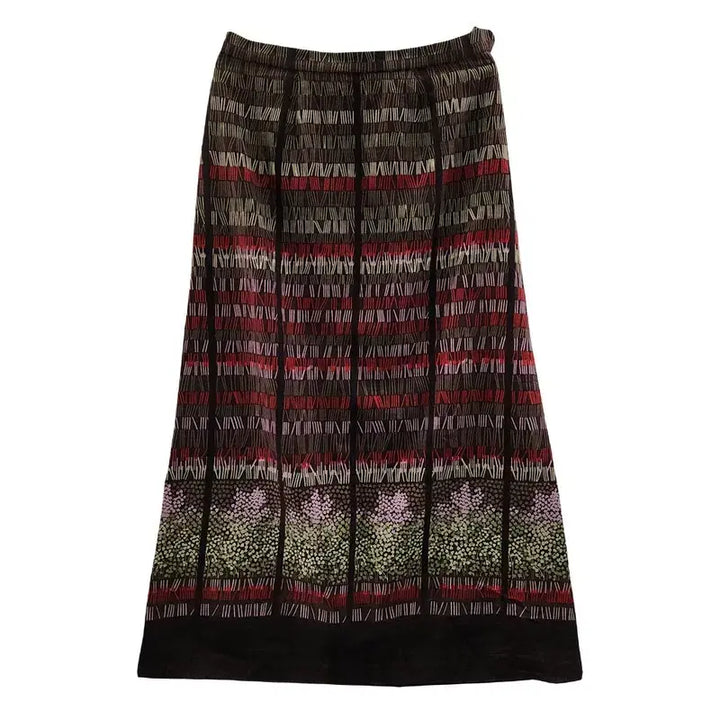 [BUNJANG] Bohemian Mori Girl Brown Long Skirt / 빈티지 보헤미안 모리걸 브라운 롱스커트
