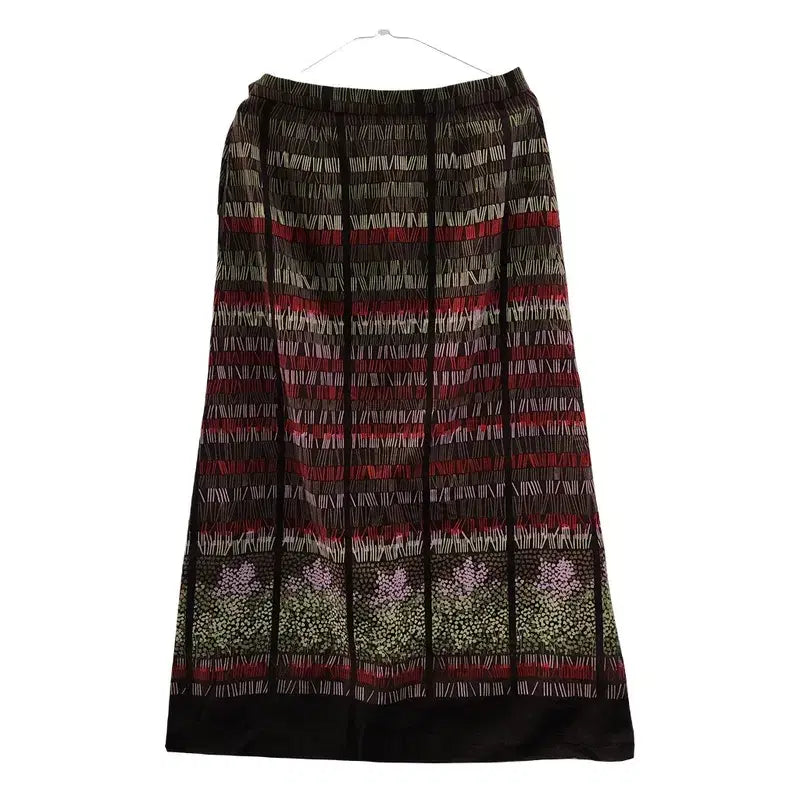 [BUNJANG] Bohemian Mori Girl Brown Long Skirt / 빈티지 보헤미안 모리걸 브라운 롱스커트