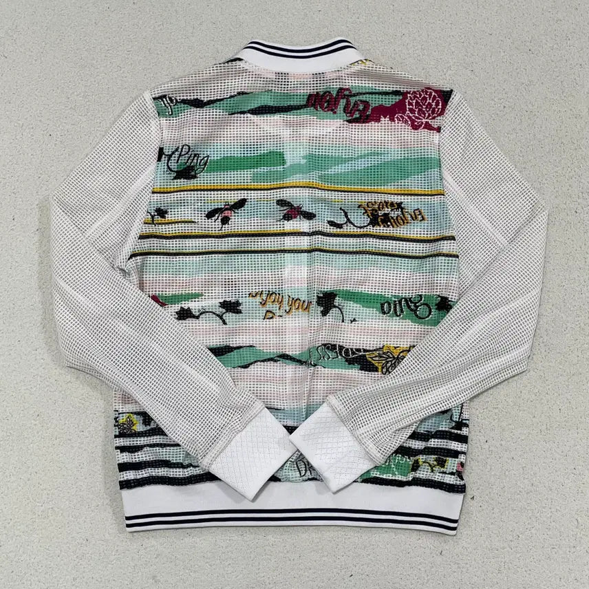 [BUNJANG] S PING Print Mesh Zip-up Jumper / S PING 프린트 매쉬 집업 점퍼 0417-2