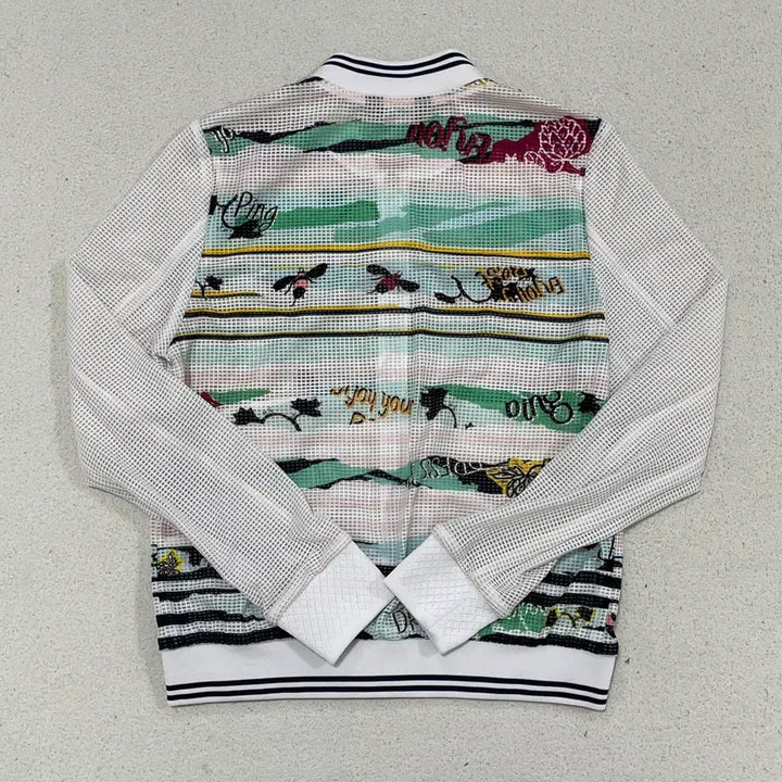 [BUNJANG] S PING Print Mesh Zip-up Jumper / S PING 프린트 매쉬 집업 점퍼 0417-2