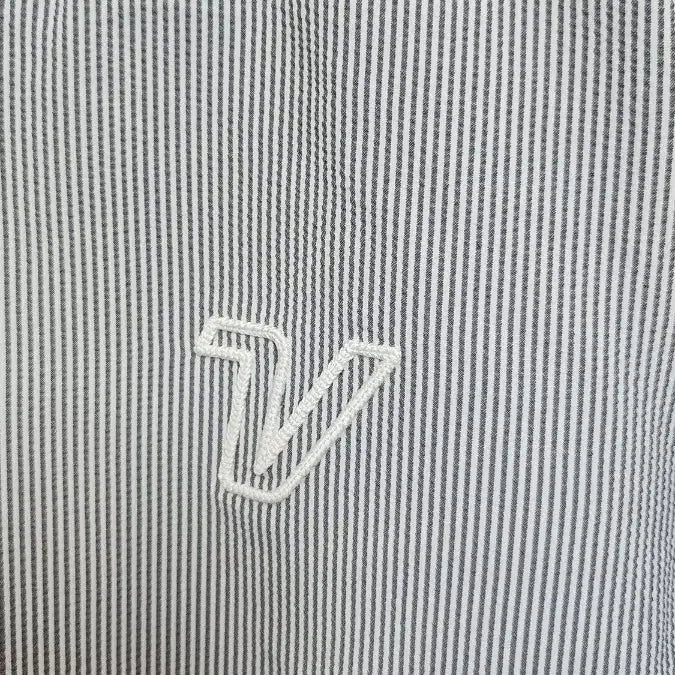 [BUNJANG] Volvik Striped Short Sleeve Hooded Zip-up / Volvik 반팔 후드 집업