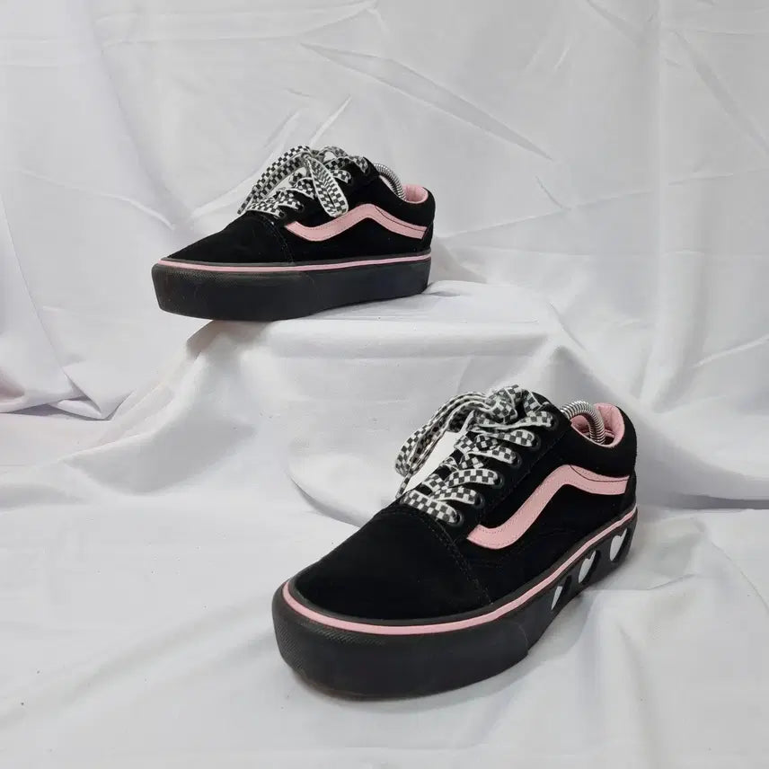 [BUNJANG] Vans x Lazy Oaf Old Skool Heart Platform Sneakers / 빈티지하서 230 반스 X 레이지 오프 올드스쿨 하트 플랫폼 스니커즈