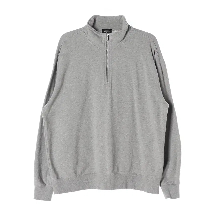 [BUNJANG] Musinsa Standard Oversized Half-Zip Cotton Sweatshirt / 무신사스탠다드 25FW 오버사이즈 하프집업 면 맨투맨 스웨트셔츠