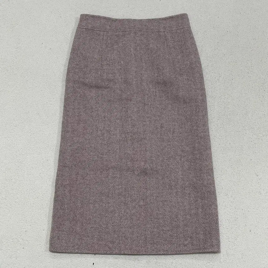 [BUNJANG] S Soul Wool Blend Herringbone Pattern Long Skirt / S 쏘울 울 혼방 헤링본 패턴 롱 스커트 0417-1