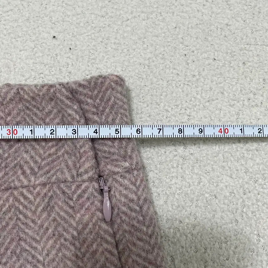 [BUNJANG] S Soul Wool Blend Herringbone Pattern Long Skirt / S 쏘울 울 혼방 헤링본 패턴 롱 스커트 0417-1
