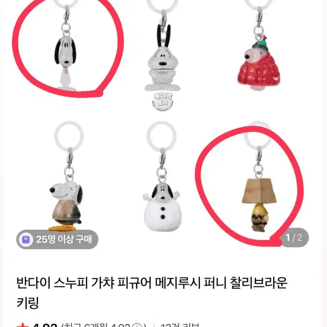 [BUNJANG] Snoopy Gacha Keyring / 스누피 가챠키링