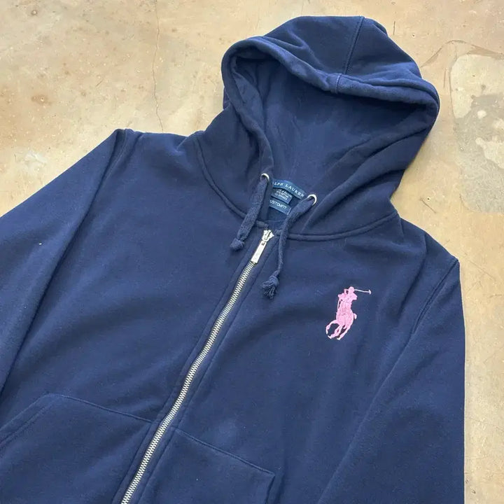 [SOLD OUT] L 폴로랄프로렌 네이비 핑크빅포니 후드집업