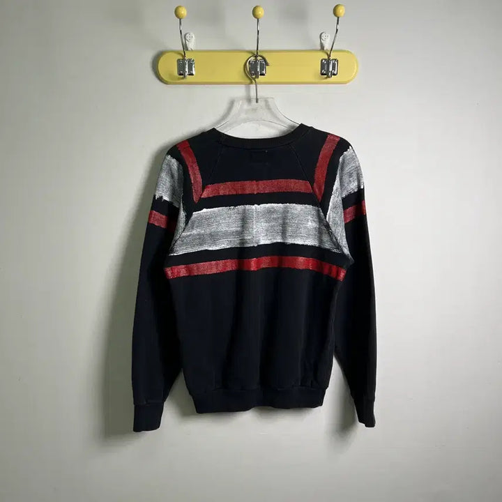 [BUNJANG] Nepenthes Painted Stripe Crew Neck Sweatshirt XS / 네펜데스 페인티드 스트라이프 크루넥 맨투맨 XS
