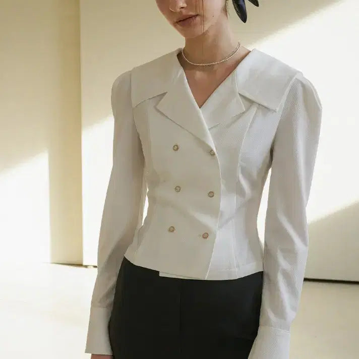 [BUNJANG] Flohm Glory Double Shirt (White, Size S) / 플로움 Glory Double Shirts