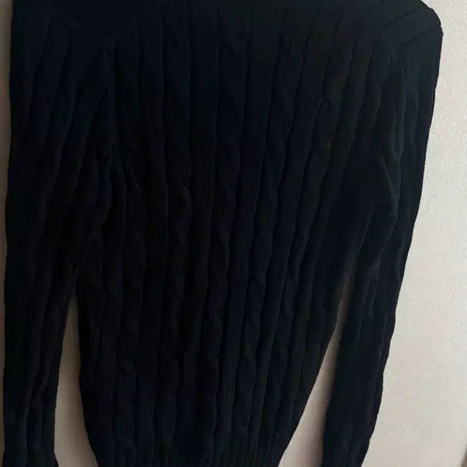 [BUNJANG] Polo Cable Cotton V-Neck Sweater Women XS / 폴로 케이블 코튼 브이넥 스웨터 여자 xs