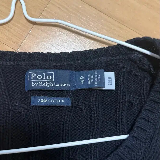 [BUNJANG] Polo Cable Cotton V-Neck Sweater Women XS / 폴로 케이블 코튼 브이넥 스웨터 여자 xs