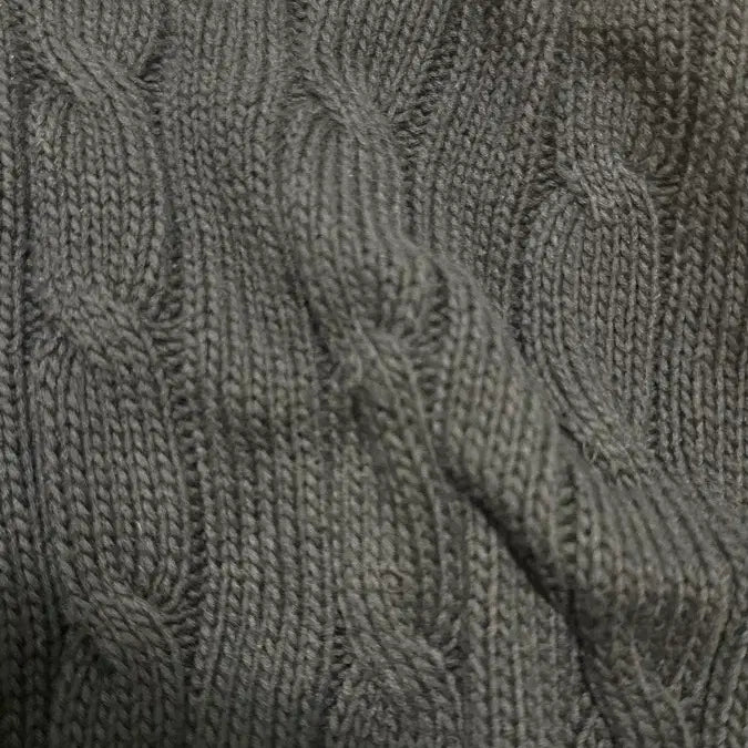 [BUNJANG] Polo Cable Cotton V-Neck Sweater Women XS / 폴로 케이블 코튼 브이넥 스웨터 여자 xs