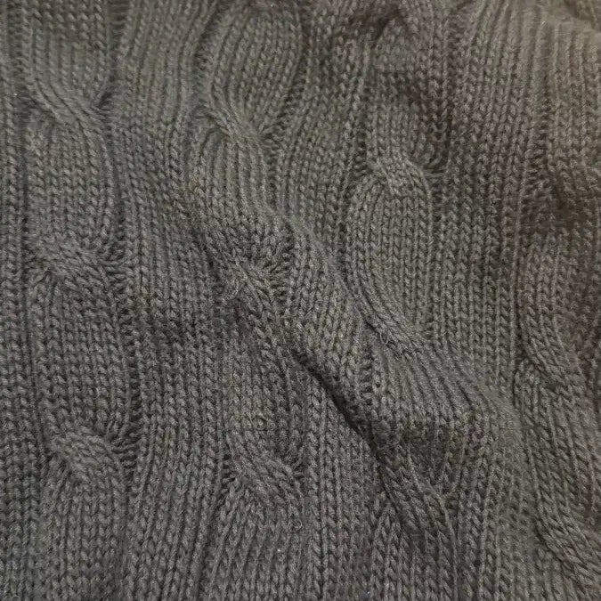 [BUNJANG] Polo Cable Cotton V-Neck Sweater Women XS / 폴로 케이블 코튼 브이넥 스웨터 여자 xs