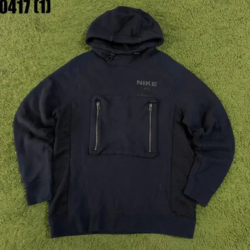 [BUNJANG] Nike Black Zipper Pocket Hoodie XL / 나이키 블랙 지퍼 포켓 후드티 XL