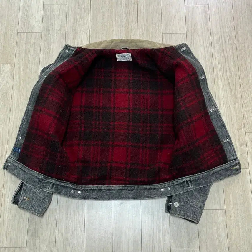 [BUNJANG] Polo USA Black Denim Blanket Jacket / 80s 90s usa polo 미제 폴로 흑청 블랭킷 덩가리 자켓 s